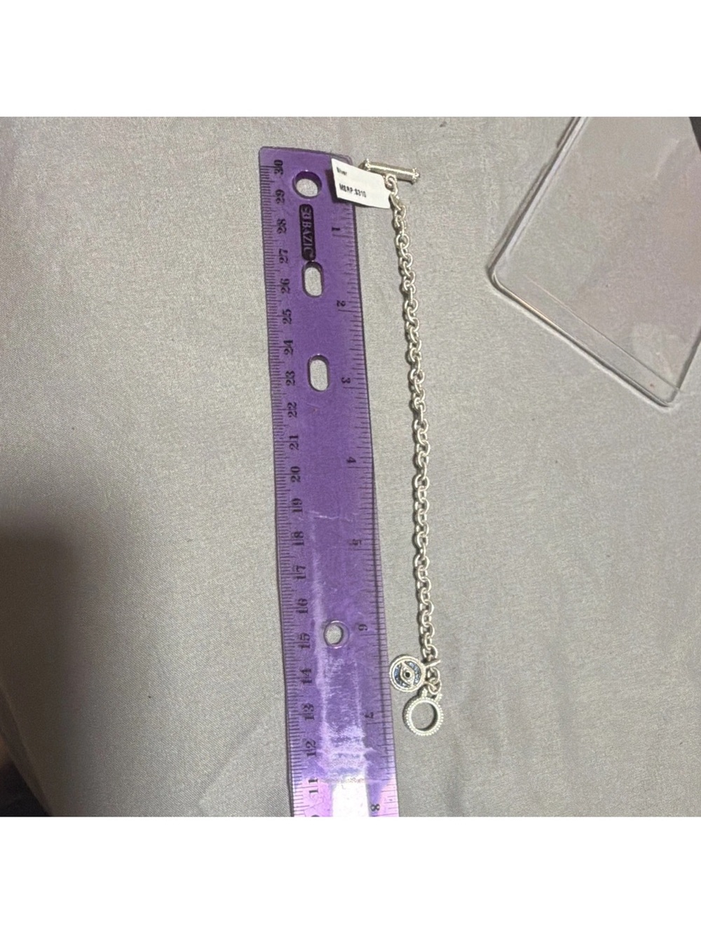 Judith Ripka Silver Rope-Edge Toggle Chain Bracelet - Picture 5 of 5